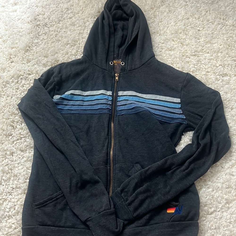 Aviator Nation 5 Stripe Zip Up